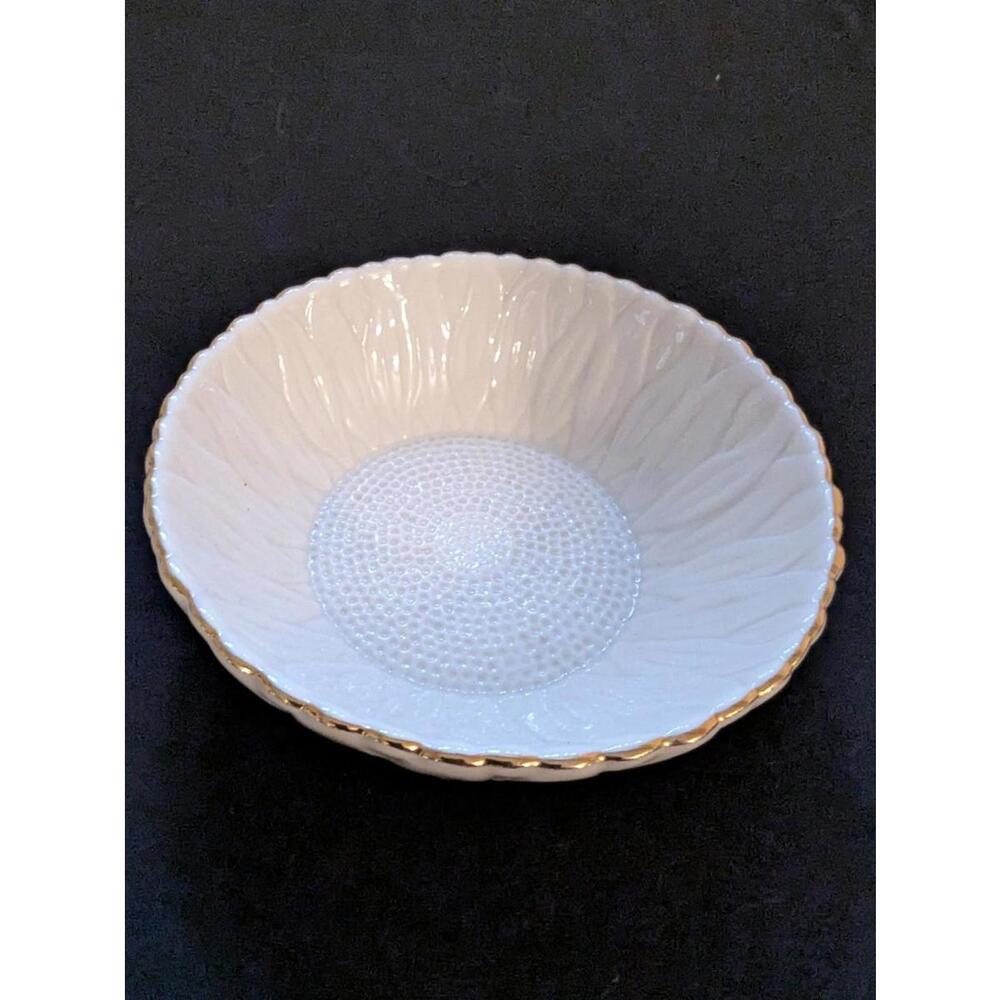 Vintage LENOX Sunflower Dish Bowl 5” Ceramic White NEW